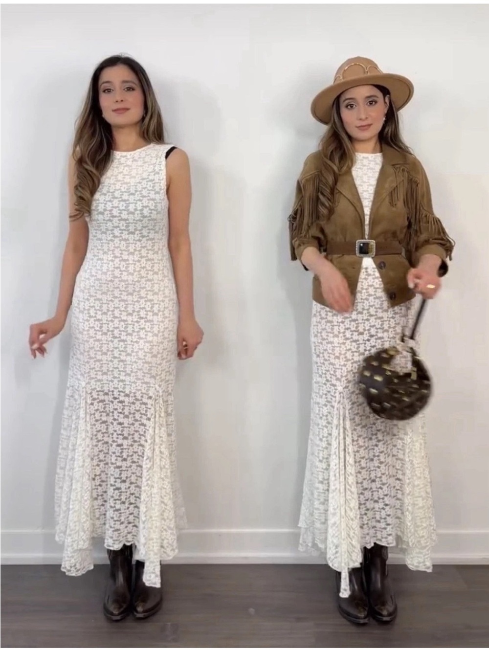 Zara White Lace Maxi Dress - Picture 4 of 7